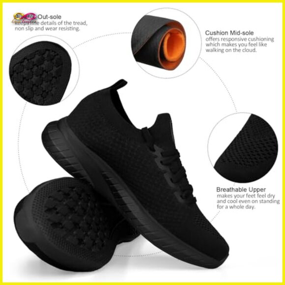 Lightweight Slip On Sneakers Breathable Running Tennis Gym Workout Shoes main image 7